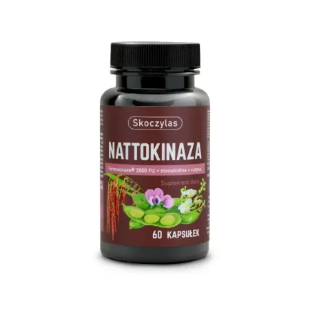 Skoczylas NATTOKINAZA Fermokinase® 2000 FU + monakolina + rutyna - 60 kapsułek